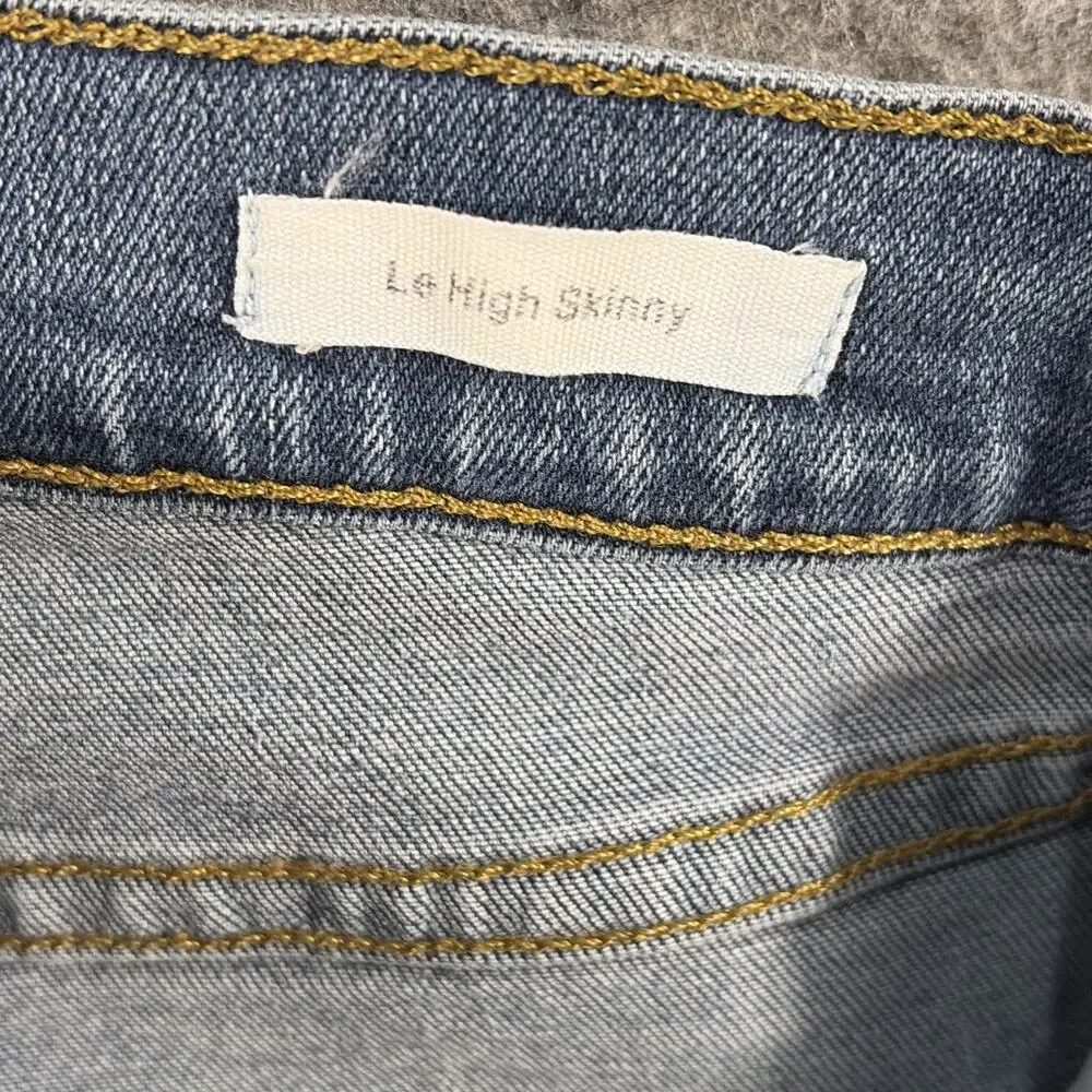 Frame Womens Blue Le High‎ Skinny Cropped Jeans 25 - Picture 9 of 10